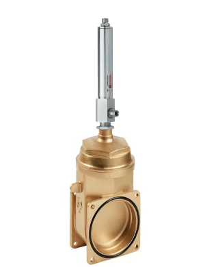 <b>art. 0050/0550 -</b> Stem gate valve with top screw, 2 flanges and cylinder item 0550