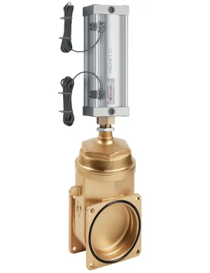 <b>art. 0050/0570 -</b> Stem gate valve with top screw, 2 flanges and cylinder item 0570