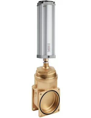 <b>art. 0050/0580 -</b> Stem gate valve with top screw, 2 flanges and cylinder item 0580