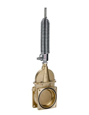 <b>art. 0074/0510 -</b> Stem gate valve with 2 flanges with cylinder item 0510