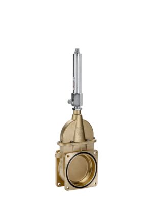 <b>art. 0074/0550 -</b> Stem gate valve with 2 flanges with cylinder item 0550