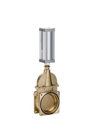 <b>art. 0074/0570 -</b> Stem gate valve with 2 flanges with cylinder item 0570
