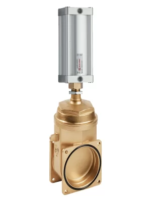 <b>art. 0050/0572 -</b> Stem gate valve with top screw, 2 flanges and cylinder item 0572