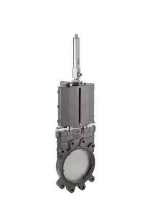 <b>art. 0100-10/0551 -</b> Cast-iron gate valve with stainless steel knife without discharge with cylinder item 0551 DIN PN10