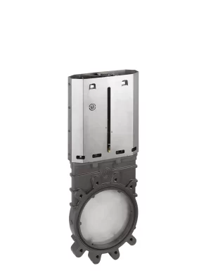 <b>art. 0100-12-SMO -</b> Cast-iron gate valve with stainless steel knife without discharge without stem DIN PN10