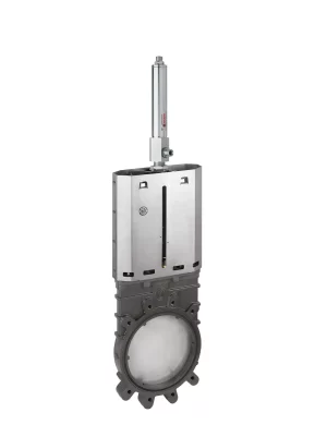 <b>art. 0105-12/0551 -</b> Saracinesca a lama senza scarico con cilindro art. 0551 flangia ANSI150