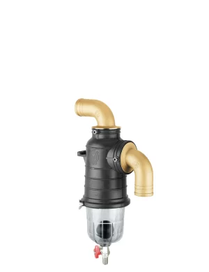 <b>Art. 0241R -</b> Curved siphon valve / secondary valve with drain