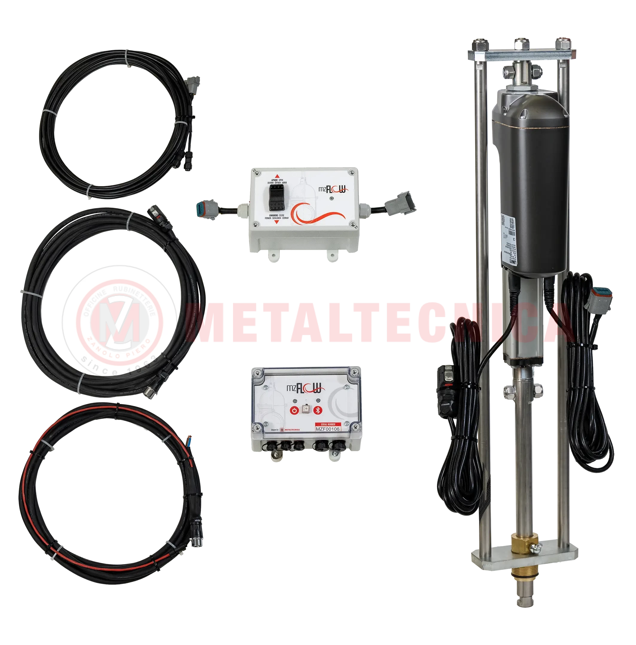 <b>Art. 0450 <b> – Electric actuator kit LA36/12V with metal structure for brass gate valve