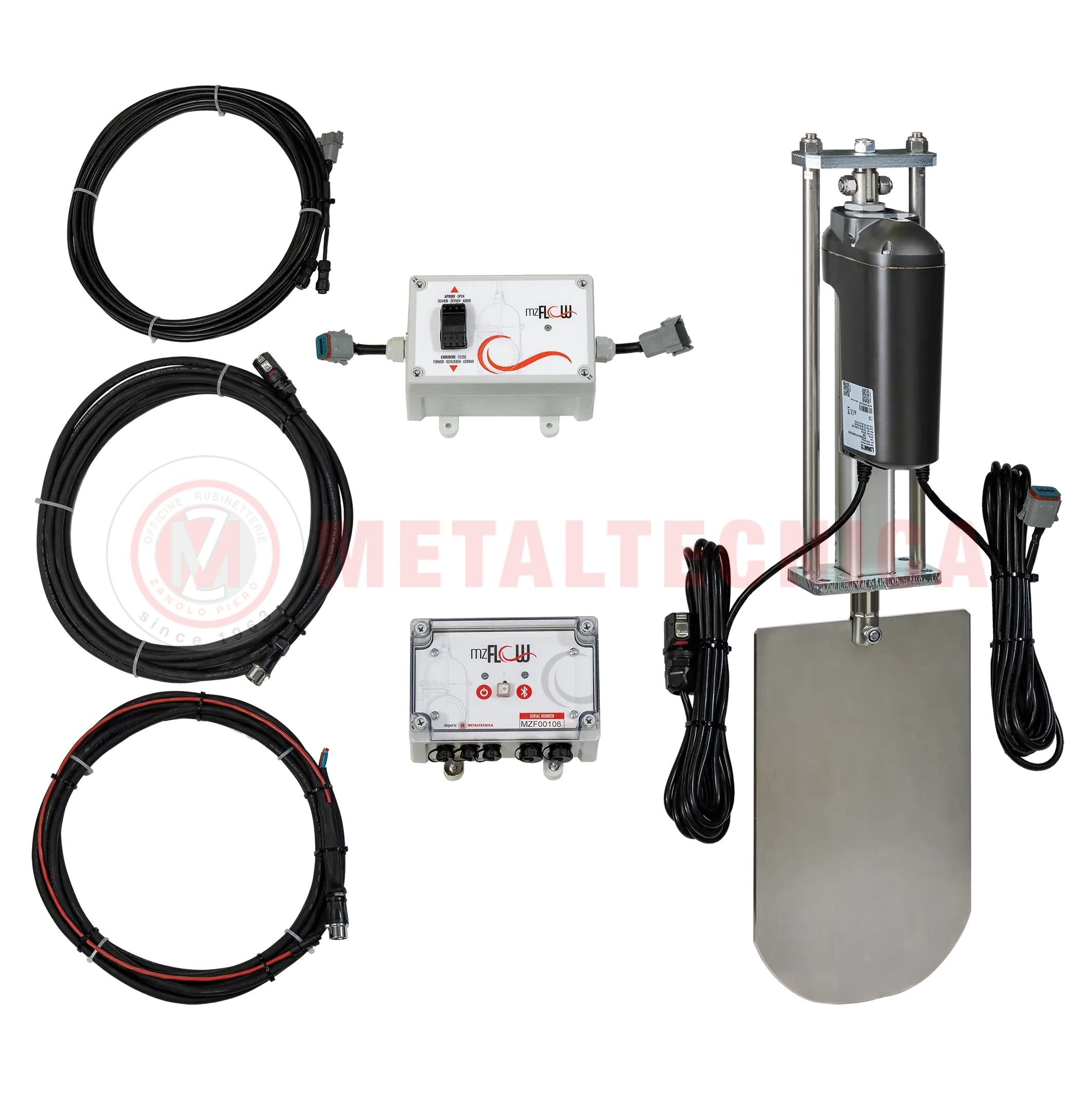 <b>Art. 0451</b>Kit Attuatore elettrico LA36/12V con struttura metallica per saracinesca in ghisa